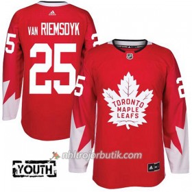 Barn Ishockey Toronto Maple Leafs Tröja James Van Riemsdyk 25 Adidas 2017-2018 Röd Alternate Authentic